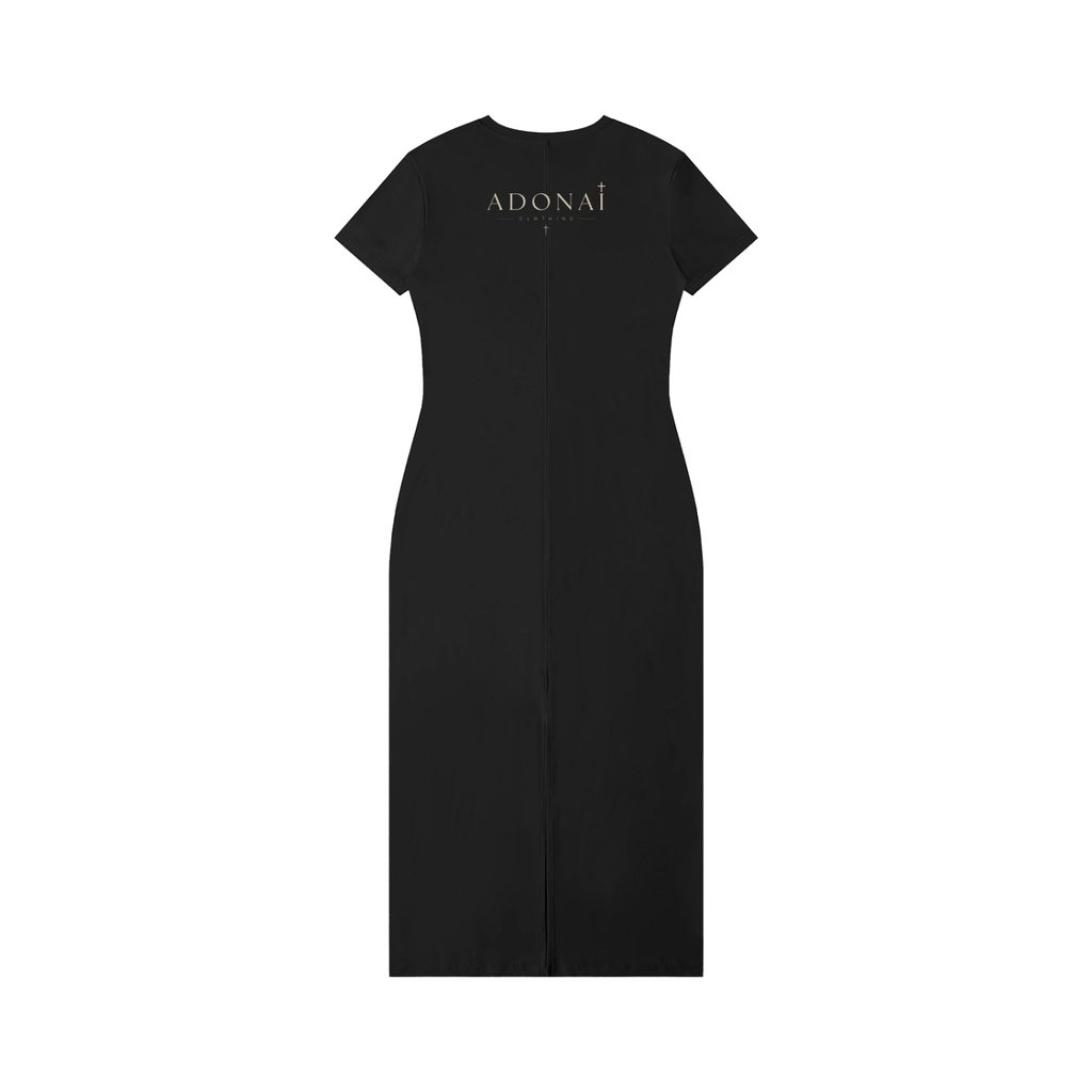 Women's Short Sleeve V-Neck Maxi Dress